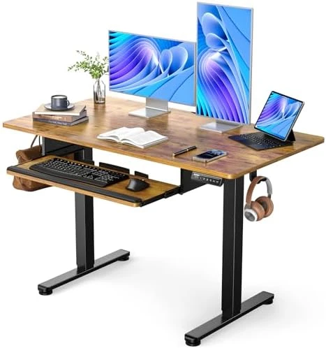 Electric Standing Desk with Keyboard Tray — Standing Desk, ErGear