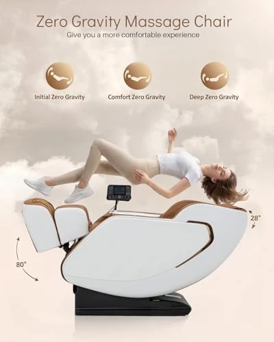 Full Body Zero Gravity Shiatsu Massage Recliner Chair with Heat, AI Voice Control, and Smart Screen — Massage Chairs, Msutree