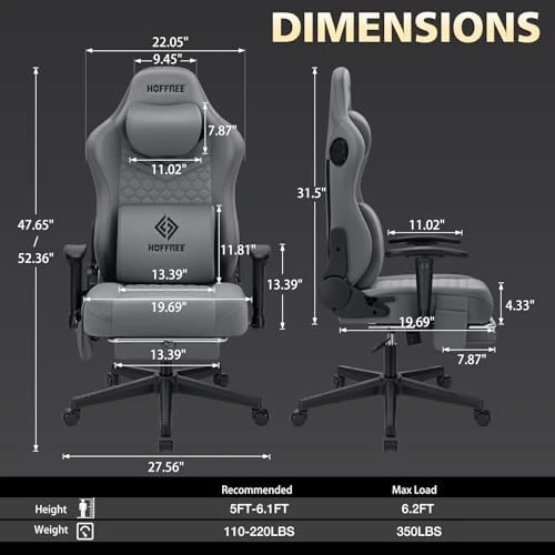 Gaming Chair with Speakers and Massage — Smart Chairs, HOFFREE