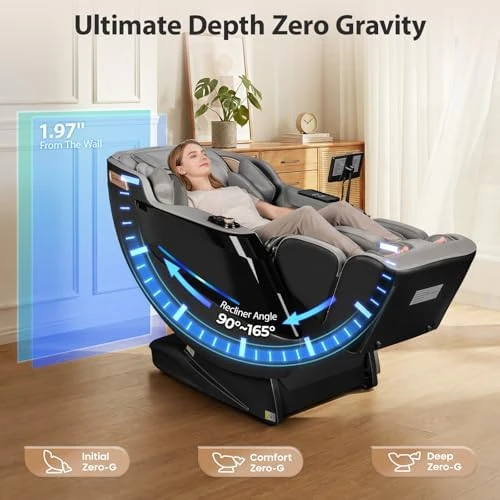 Massage Chair Full Body Ultra Long SL-Track Zero Gravity Recliner with Foot Roller, Airbags, Heating, AI Voice, Yoga... — Massage Chairs, Gethope