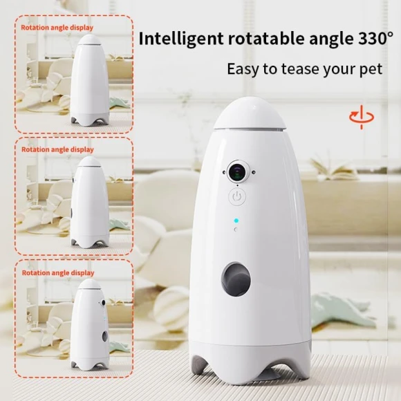 Pet Camera Treat Dispenser — Automatic Pet Feeder, Pet Royal Guard