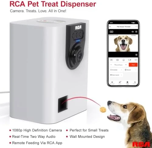 Smart Camera Treat Dispenser — Automatic Pet Feeder, RCA