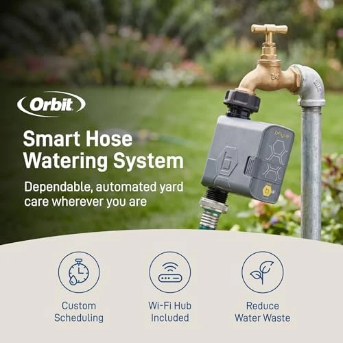 Smart Hose Watering Timer with Wi-Fi Hub — Irrigation System, Orbit