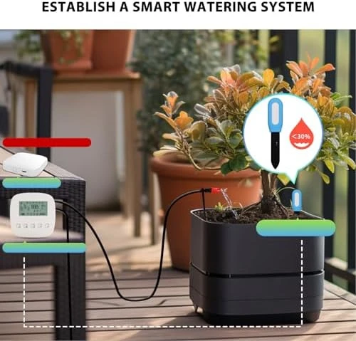 Soil Temperature and Humidity Sensor with Auto Watering — Soil Moisture Sensor, Generic