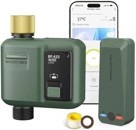 Water Timer for Garden Hose, Smart Sprinkler Controller — Irrigation System, Shrivee