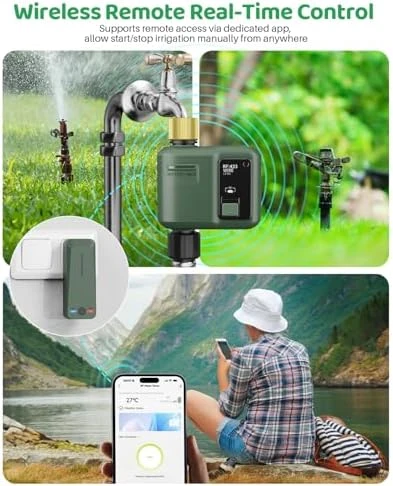Water Timer for Garden Hose, Smart Sprinkler Controller — Irrigation System, Shrivee