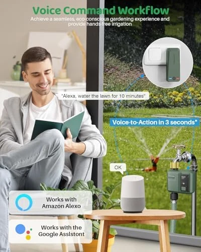 Water Timer for Garden Hose, Smart Sprinkler Controller — Irrigation System, Shrivee