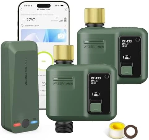 Water Timer for Garden Hose, Smart Sprinkler Controller — Irrigation System, Shrivee