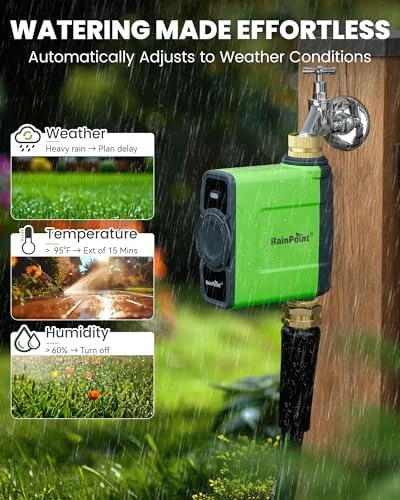 WiFi Water Timer for Garden Hose — Irrigation System, RainPoint