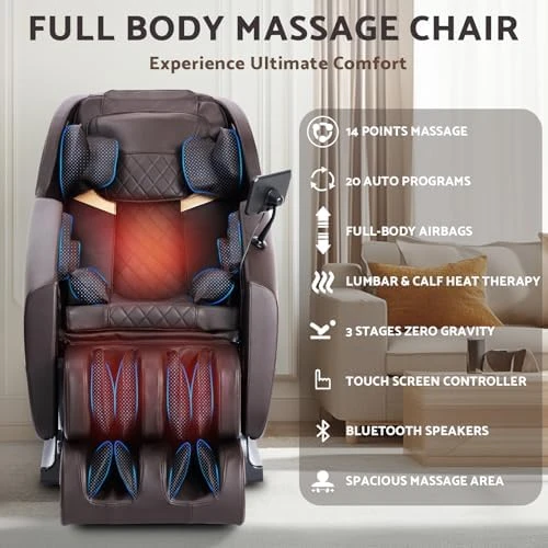 Zero Gravity Full Body Massage Chair with Shiatsu Recliner — Massage Chairs, Mazzup