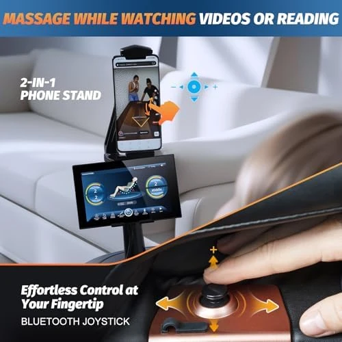 Zero Gravity Shiatsu Massage Chair Recliner with AI Voice, LED Backlight Remote Control, Waist and Calf Heating, Phone... — Massage Chairs, KTENTITO