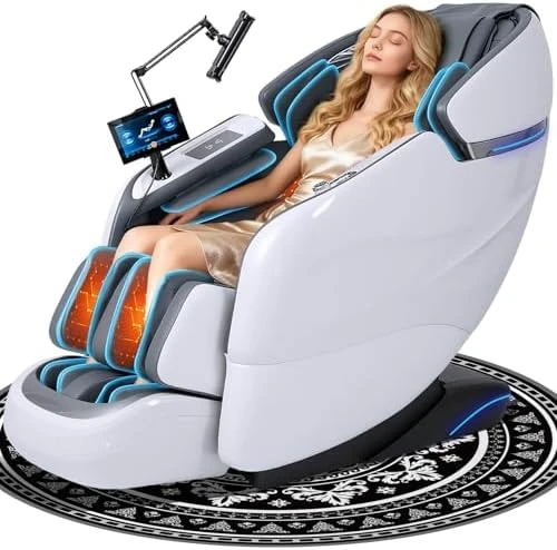 Zero Gravity Shiatsu Massage Chair Recliner with AI Voice, LED Backlight Remote Control, Waist and Calf Heating, Phone... — Massage Chairs, KTENTITO