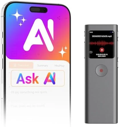 AI Digital Voice Recorder with Transcription and Summarization — Translator Device, Yorlu