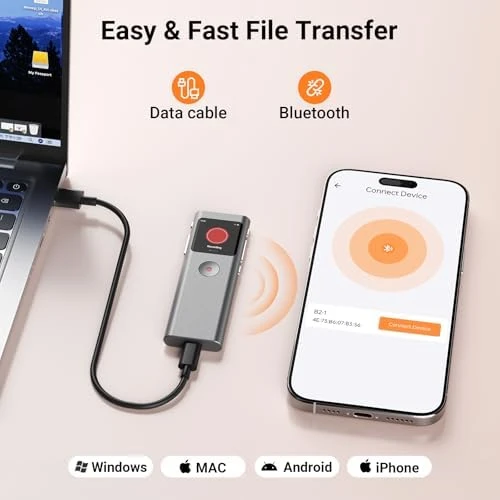 AI Digital Voice Recorder with Transcription and Summarization — Translator Device, Yorlu