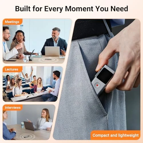 AI Digital Voice Recorder with Transcription and Summarization — Translator Device, Yorlu