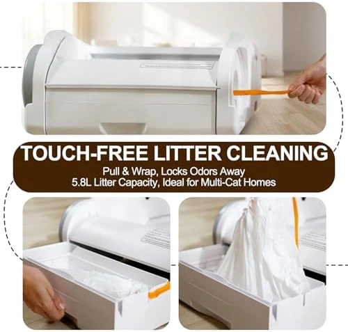Automatic Litter Box Open Top Self Cleaning — Self-Cleaning Litter Box, Cosmillio