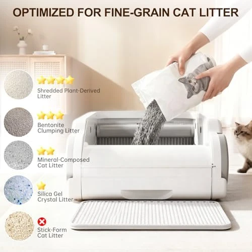 Automatic Litter Box Open Top Self Cleaning — Self-Cleaning Litter Box, Cosmillio