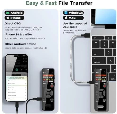 Digital Voice Recorder with Playback — Translator Device, YIVIDA