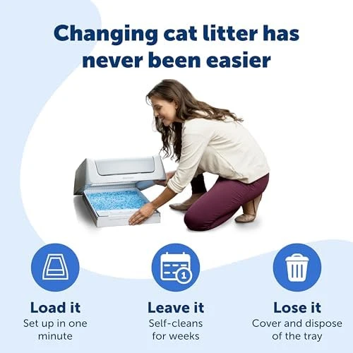 Disposable Crystal Cat Litter Tray — Self-Cleaning Litter Box, PetSafe