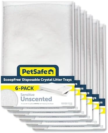 Disposable Crystal Cat Litter Tray — Self-Cleaning Litter Box, PetSafe