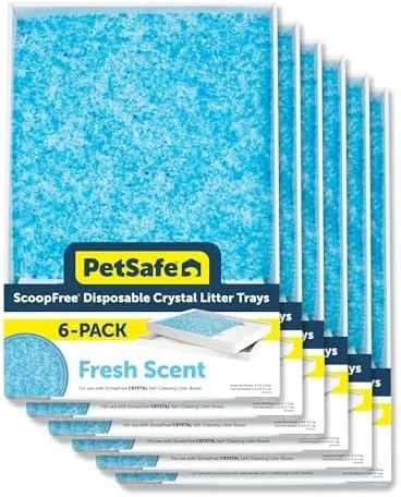 Disposable Crystal Cat Litter Tray — Self-Cleaning Litter Box, PetSafe