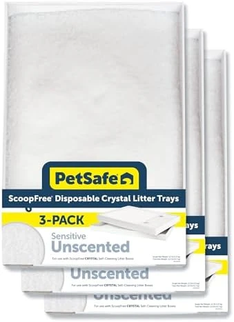 Disposable Crystal Cat Litter Tray — Self-Cleaning Litter Box, PetSafe