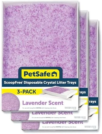Disposable Crystal Cat Litter Tray — Self-Cleaning Litter Box, PetSafe