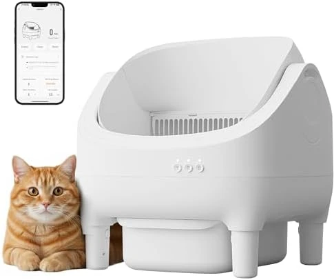 Electric Automatic Self-Cleaning Litter Box with Open-Top Design and Smart App Control — Self-Cleaning Litter Box, WARCAT