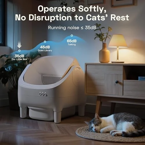 Electric Automatic Self-Cleaning Litter Box with Open-Top Design and Smart App Control — Self-Cleaning Litter Box, WARCAT