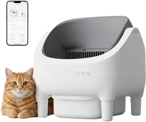 Electric Automatic Self-Cleaning Litter Box with Open-Top Design and Smart App Control — Self-Cleaning Litter Box, WARCAT