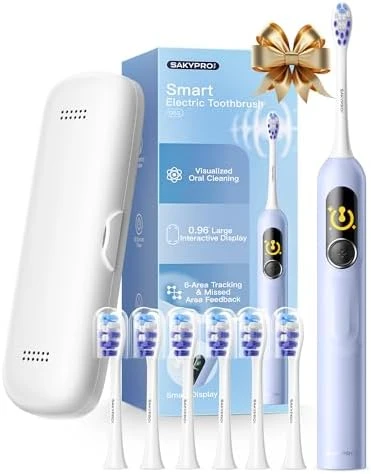 Electric Toothbrush with AI Display and Travel Case — Electric Toothbrush, SAKYPRORAL