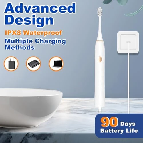 Electric Toothbrush with Tongue Scraper and Travel Case — Electric Toothbrush, FXQQZZ