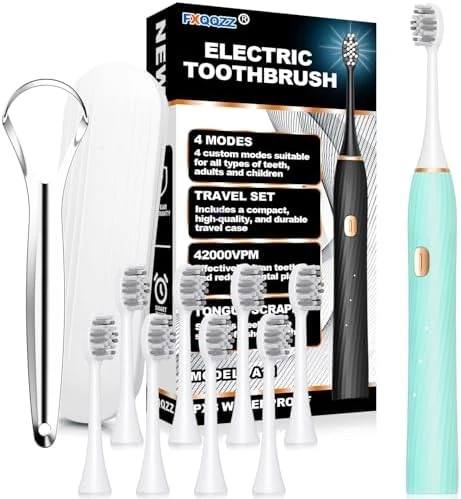 Electric Toothbrush with Tongue Scraper and Travel Case — Electric Toothbrush, FXQQZZ