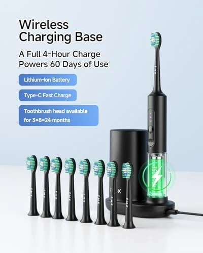 Electric Toothbrush with UV Cleaning Holder and Pressure Sensor — Electric Toothbrush, FUMEIKANG