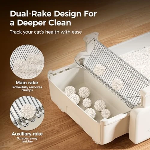 Open-Top Automatic Litter Box — Self-Cleaning Litter Box, Robotail