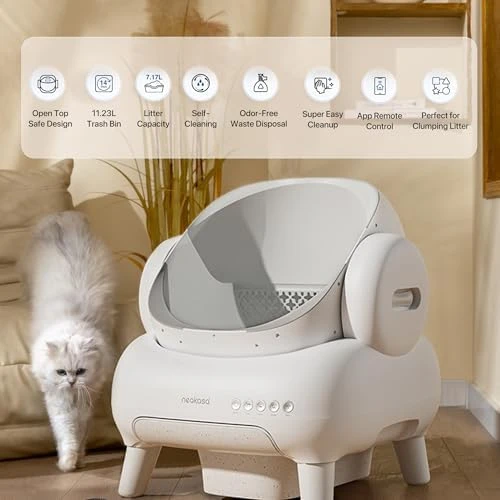 Open-Top Self Cleaning Cat Litter Box — Self-Cleaning Litter Box, Neakasa