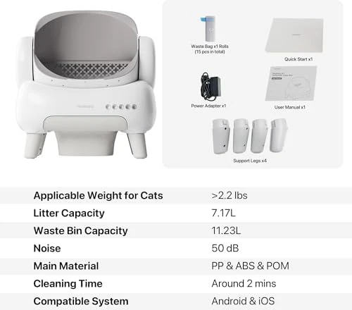 Open-Top Self Cleaning Cat Litter Box — Self-Cleaning Litter Box, Neakasa