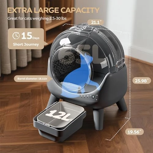 Self Cleaning Litter Box with App Control — Self-Cleaning Litter Box, Heldenrol