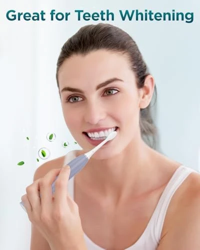 Sonic Electric Toothbrush for Adults with 8 Brush Heads and Travel Case — Electric Toothbrush, Rtauys