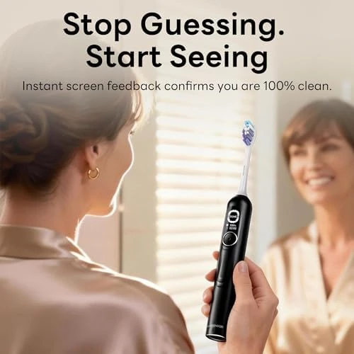 Sonic Electric Toothbrush for Adults with Brushing Score and Smart Timer Display — Electric Toothbrush, SAKYPRORAL
