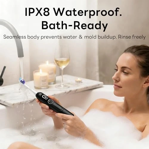 Sonic Electric Toothbrush for Adults with Brushing Score and Smart Timer Display — Electric Toothbrush, SAKYPRORAL
