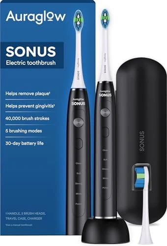 Sonic Electric Toothbrush for Adults — Electric Toothbrush, Auraglow