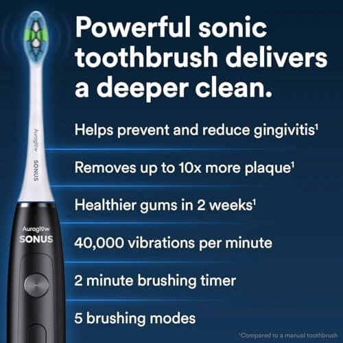 Sonic Electric Toothbrush for Adults — Electric Toothbrush, Auraglow