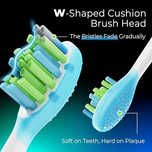 Ultrasonic Electric Toothbrush with LED Screen, 5 Modes, Long Battery Life, 8 Brush Heads, Travel Case — Electric Toothbrush, 7AM2M