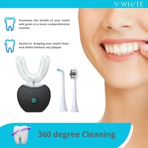 Ultrasonic U-Shaped Toothbrush for Teeth Whitening — Electric Toothbrush, V-WHITE