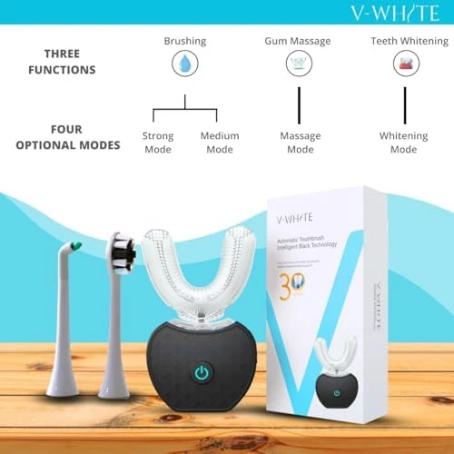 Ultrasonic U-Shaped Toothbrush for Teeth Whitening — Electric Toothbrush, V-WHITE