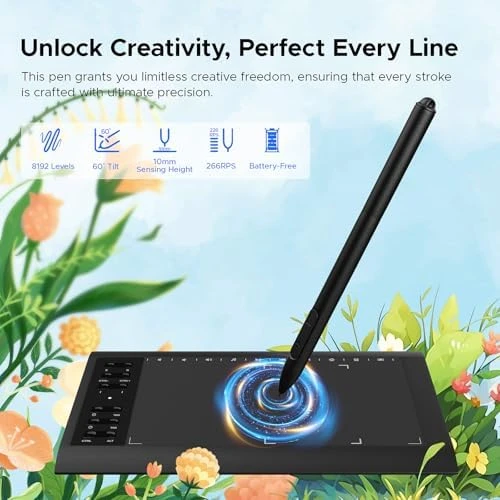 Graphic Drawing Tablet with Ergonomic Stand — Drawing Tablet, ienRon