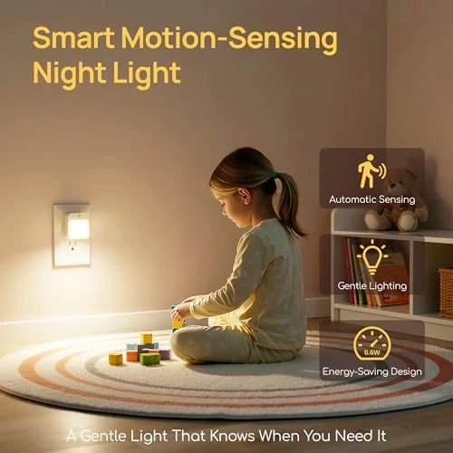 Plug-in Night Light with Motion Sensor and Dusk-to-Dawn Sensor — Smart Plug, Generic