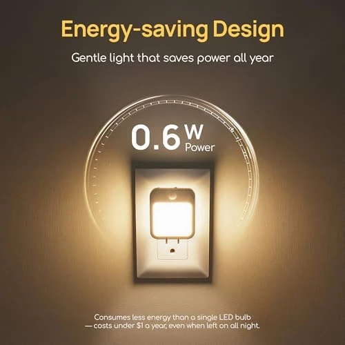 Plug-in Night Light with Motion Sensor and Dusk-to-Dawn Sensor — Smart Plug, Generic