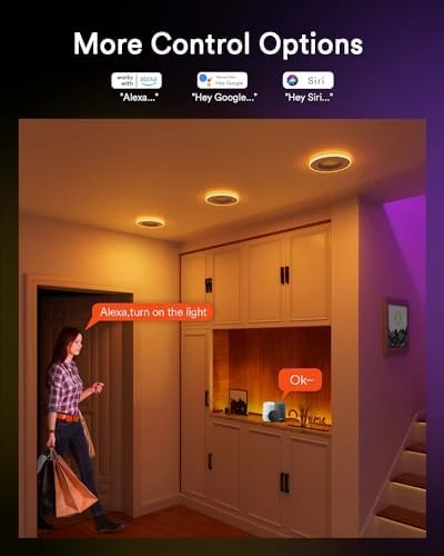 Smart Recessed Lighting 6 Inch with Night Light — Smart Light Bulb, GraceGlide